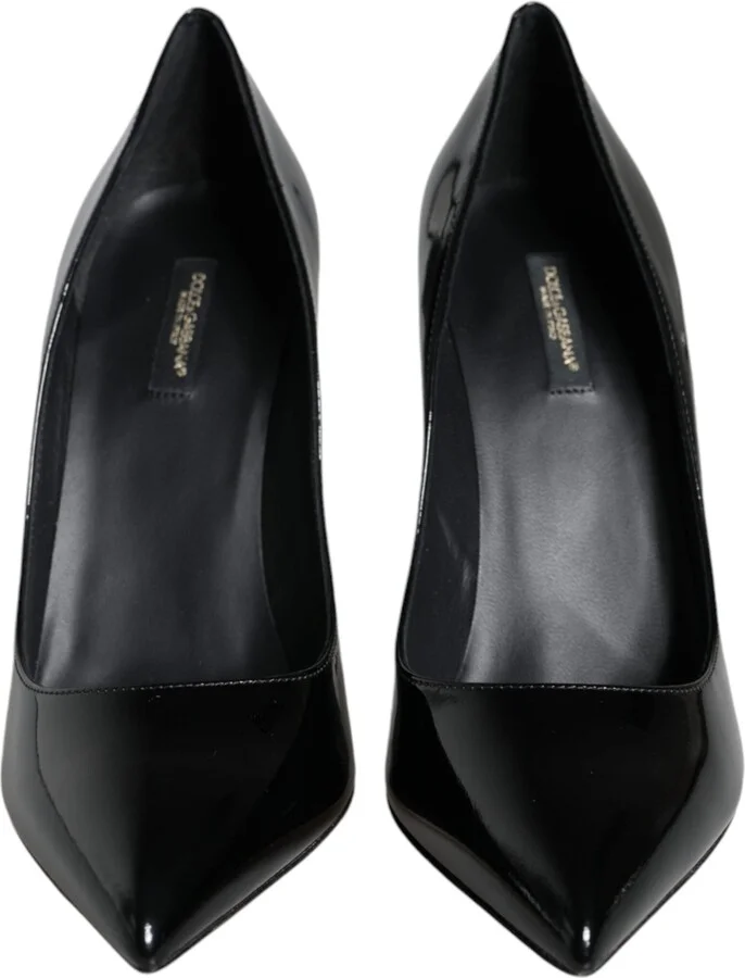 Black Patent Leather Bellucci Pumps Heels Women's Shoes - Image 2