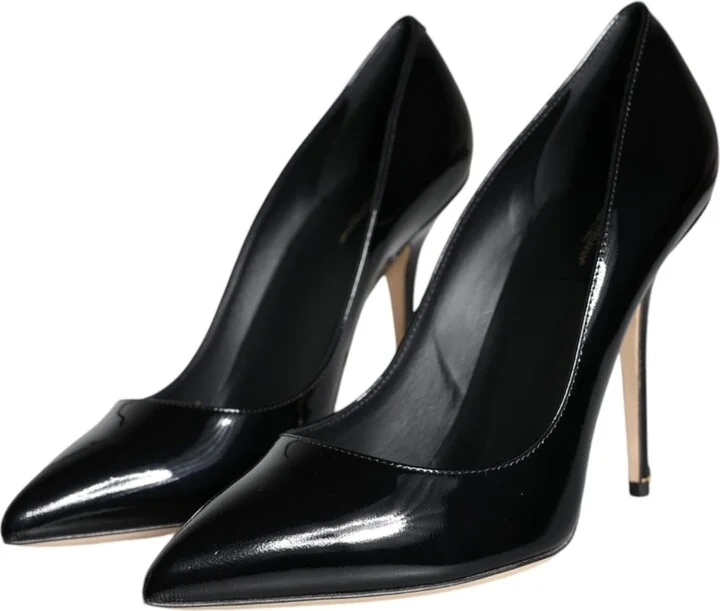 Black Patent Leather Bellucci Pumps Heels Women's Shoes - Image 3