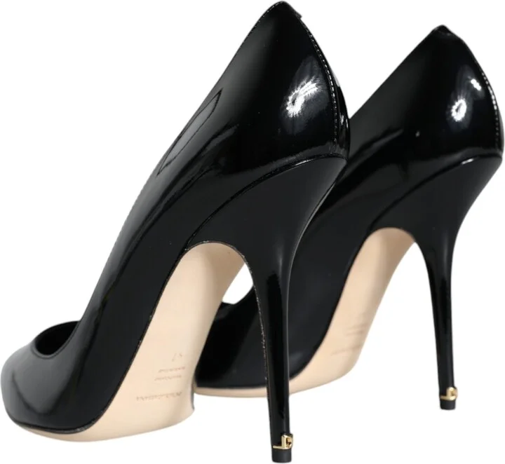 Black Patent Leather Bellucci Pumps Heels Women's Shoes - Image 4