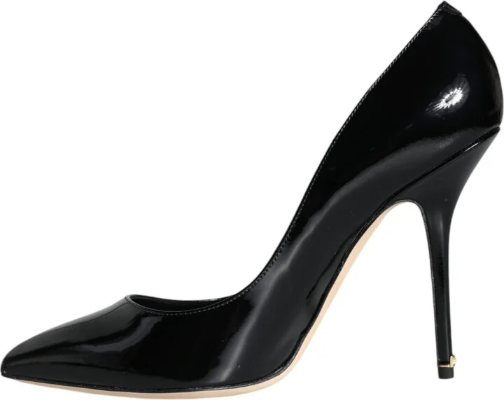 Black Patent Leather Bellucci Pumps Heels Women's Shoes - Image 5