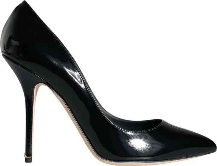 Black Patent Leather Bellucci Pumps Heels Women's Shoes