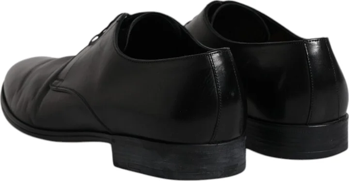 Black Patent Leather Derby Men Dress Men's Shoes (Pre-Owned) - Image 5