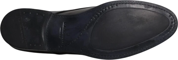 Black Patent Leather Derby Men Dress Men's Shoes (Pre-Owned) - Image 6