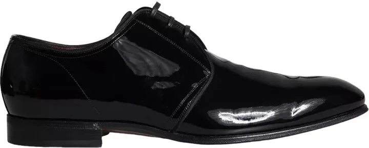 Black Patent Leather Derby Men Dress Men's Shoes (Pre-Owned)