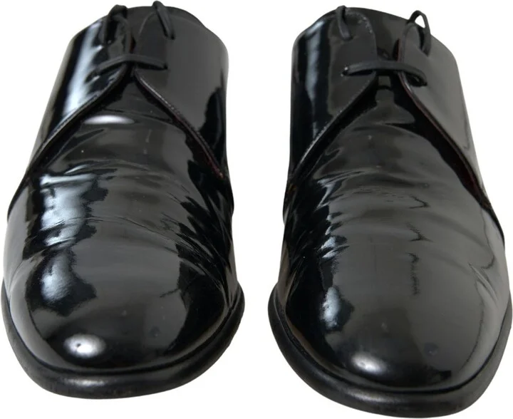 Black Patent Leather Formal Men's Shoes - Image 5