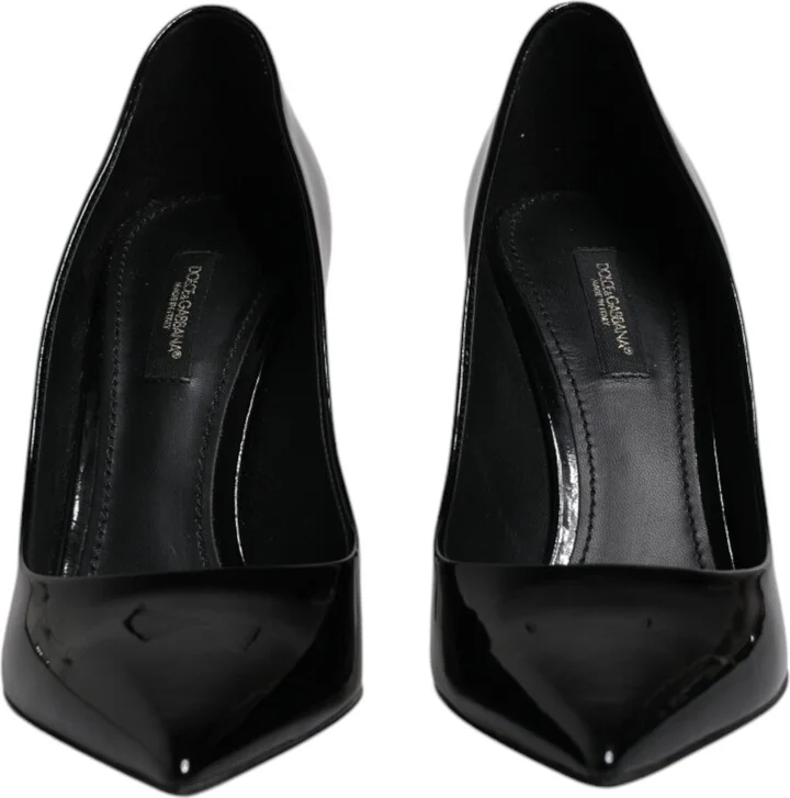 Black Patent Leather High Heels Pumps Women's Shoes - Image 2