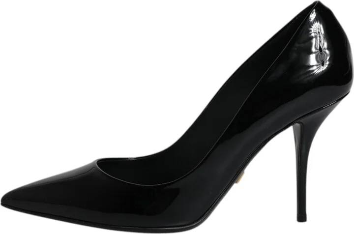 Black Patent Leather High Heels Pumps Women's Shoes - Image 6