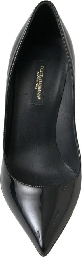 Black Patent Leather High Heels Pumps Women's Shoes - Image 4