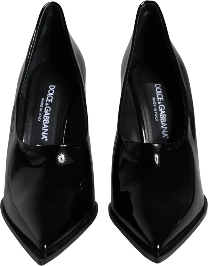 Black Patent Leather High Heels Pumps Women's Shoes (Pre-Owned) - Image 2