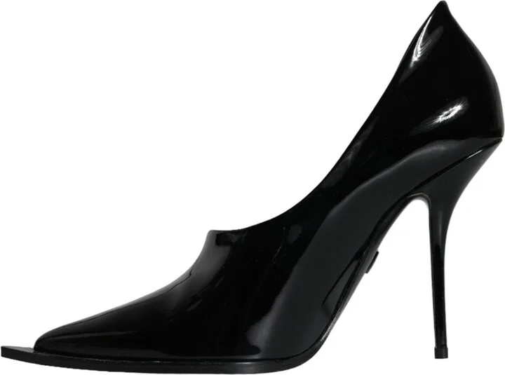Black Patent Leather High Heels Pumps Women's Shoes (Pre-Owned) - Image 5