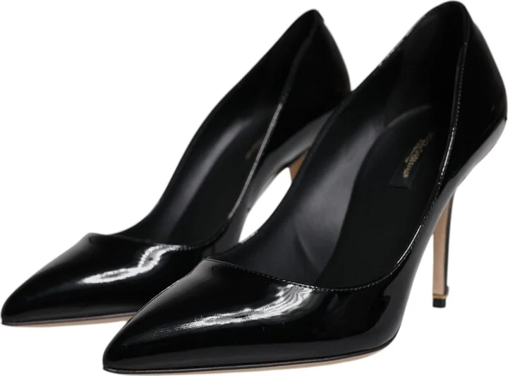 Black Patent Leather High Heels Pumps Women's Shoes (Pre-Owned) - Image 3