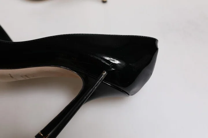 Black Patent Leather High Heels Pumps Women's Shoes (Pre-Owned) - Image 5