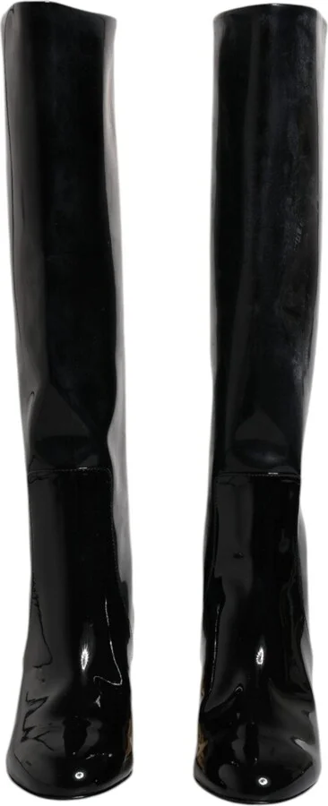 Black Patent Leather Vally High Boots Women's Shoes - Image 2