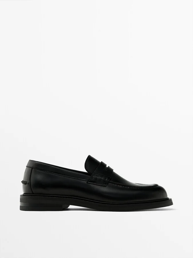 Black Penny Strap Loafers - Image 2