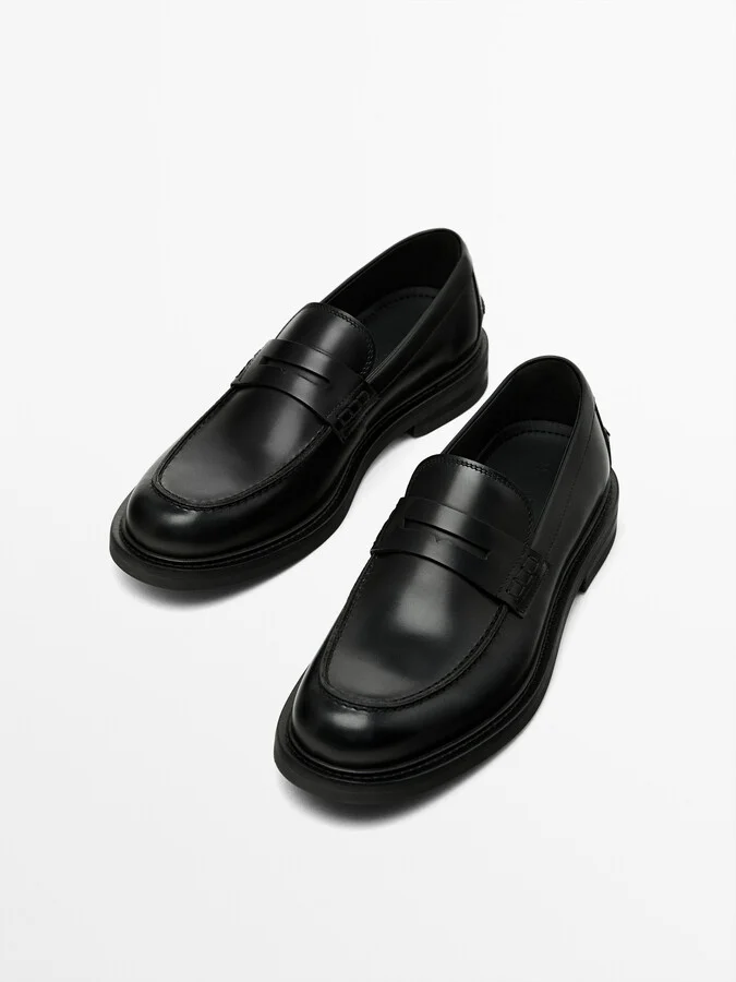 Black Penny Strap Loafers - Image 3