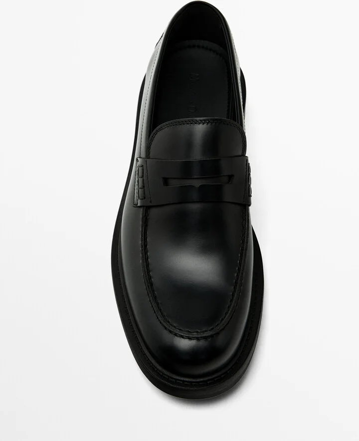 Black Penny Strap Loafers - Image 5