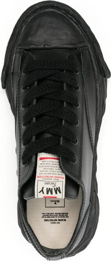 Black Peterson 23 Original Sole Leather Sneakers - Image 4