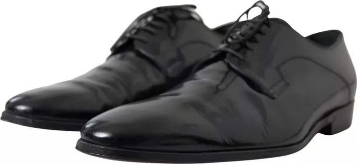 Black Polished Leather Formal Dress Men's Shoes (Pre-Owned) - Image 3