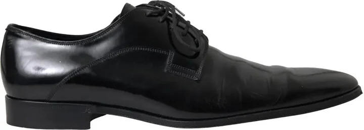 Black Polished Leather Formal Dress Men's Shoes (Pre-Owned)