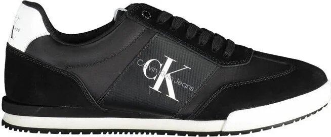 Black Polyester Men's Sneaker