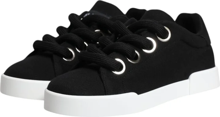 Black Portofino Low Top Sneakers Women's Shoes - Image 4