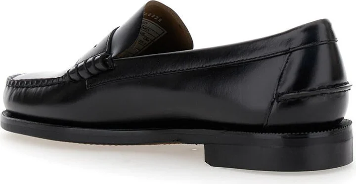 Black Pull-On Loafers In Leather Man - Image 3