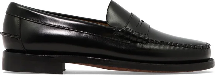 Black Pull-On Loafers In Leather Man