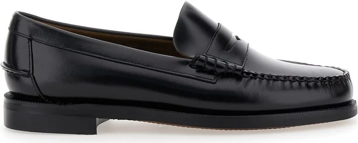 Black Pull-on Loafers In Leather Man