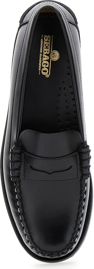 Black Pull-On Loafers In Leather Woman - Image 2