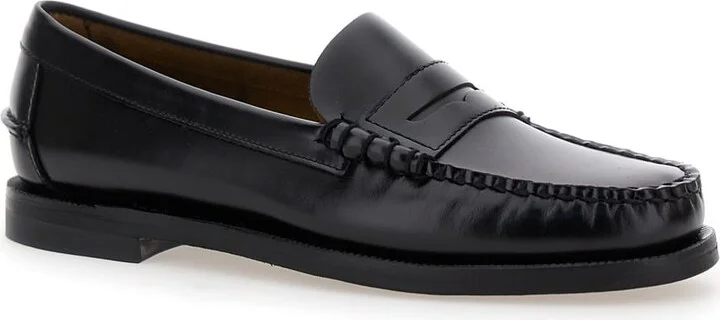 Black Pull-on Loafers In Leather Woman - Image 2