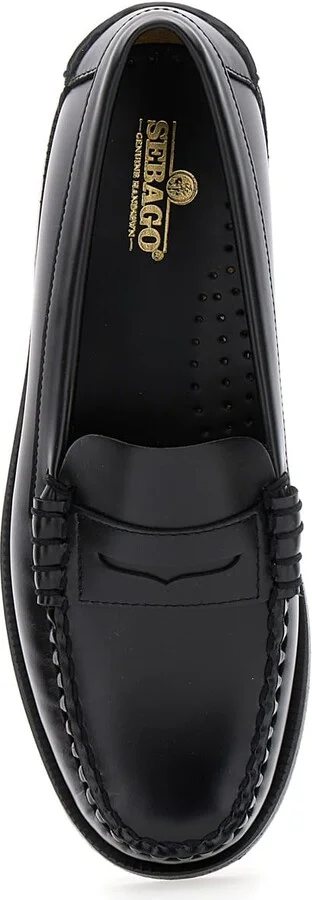Black Pull-on Loafers In Leather Woman - Image 4