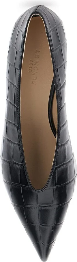 Black Pumps With Kitten Heel In Patent Leather Woman - Image 4