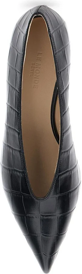 Black Pumps With Kitten Heel In Patent Leather Woman - Image 4