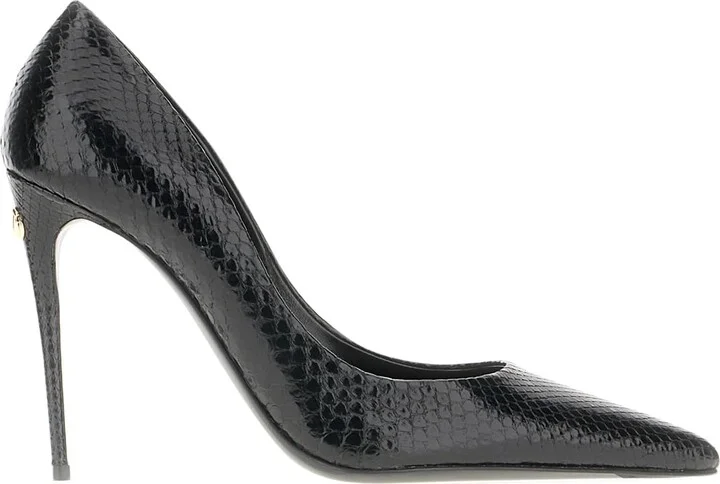 Black Python Pumps