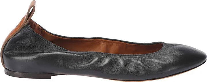 Black Round Toe Dancer Ballerinas