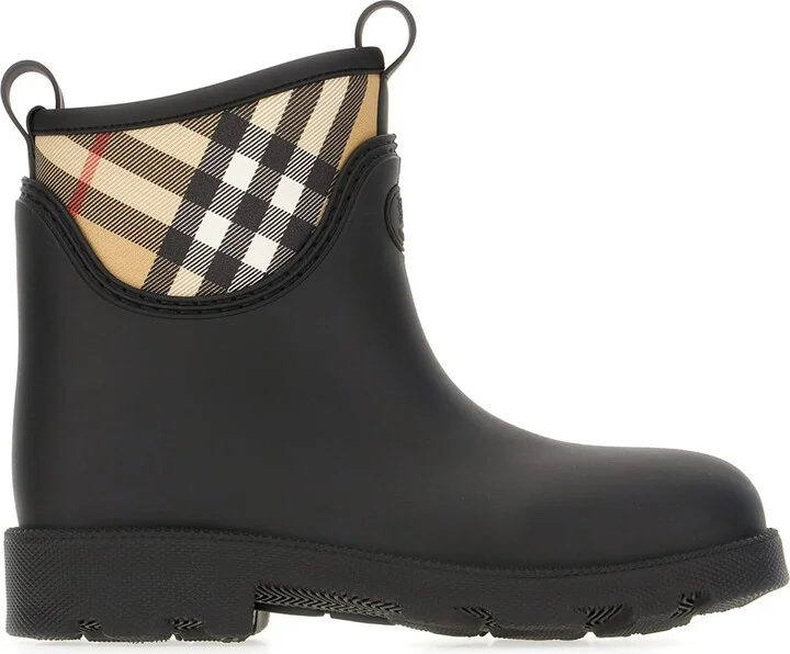 Black Rubber Ankle Boots