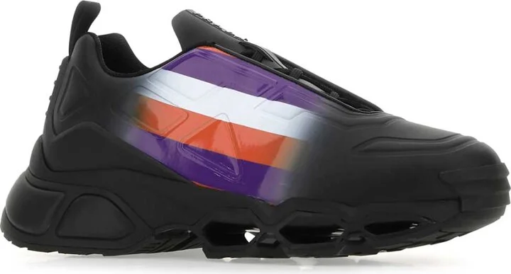 Black Rubber Collision Cross Sneakers - Image 2