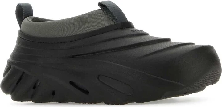 Black Rubber Echo Storm Slip Ons - Image 2