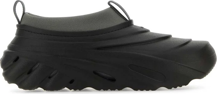 Black Rubber Echo Storm Slip Ons