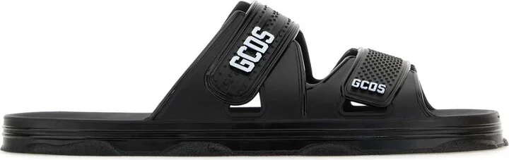 Black Rubber Gcds Slippers