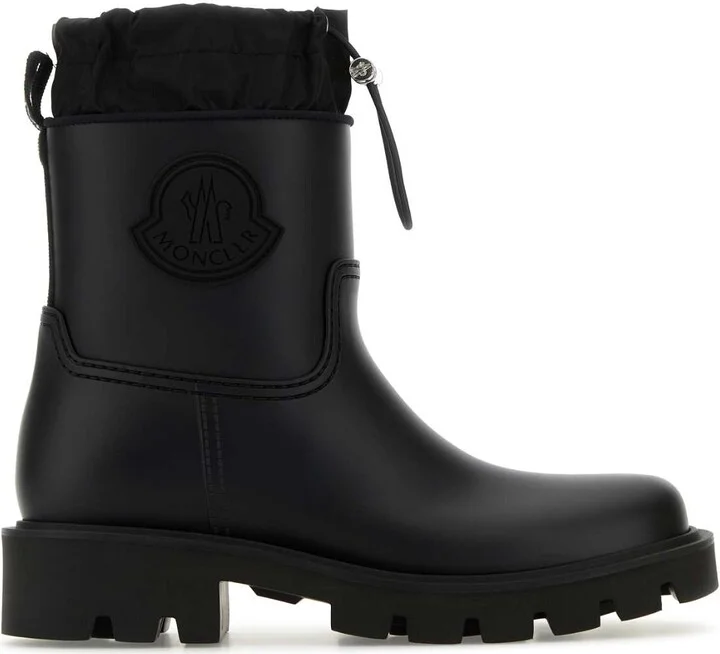 Black Rubber Kickstream Ankle Boots