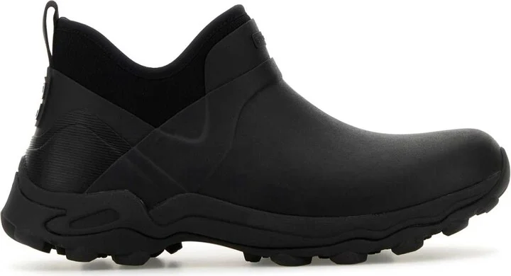 Black Rubber Slip Ons