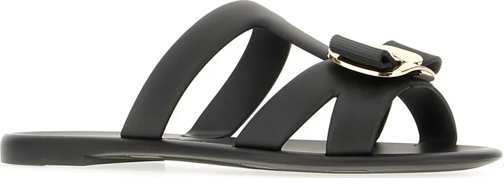 Black Rubber Slippers - Image 2