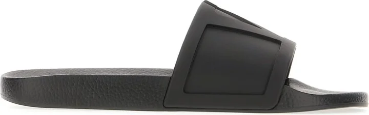 Black Rubber Slippers
