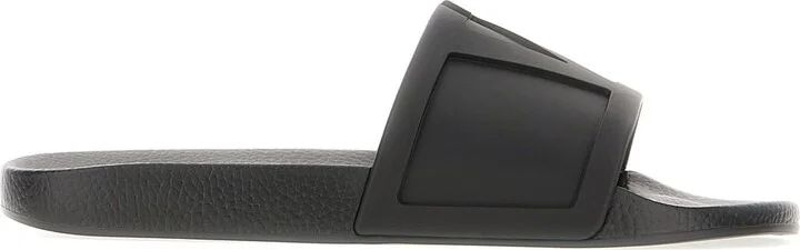 Black Rubber Slippers