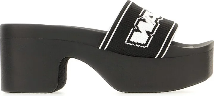 Black Rubber Slippers