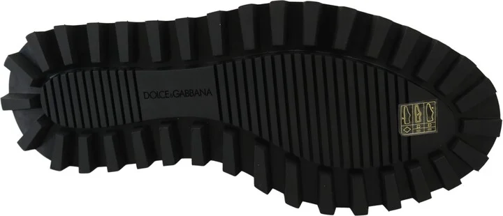 Black Rubberized Calfskin Chunky Derby Vulcano Men's Shoes - Image 2