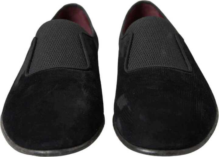 Black RUNWAY Velour AMALFI Loafers Men's Shoes - Image 2