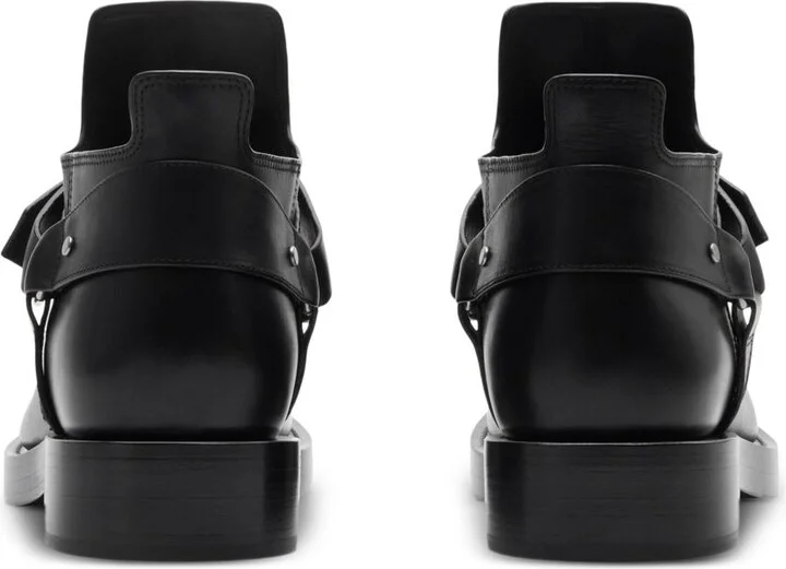 Black Saddle Leather Boots - Image 3