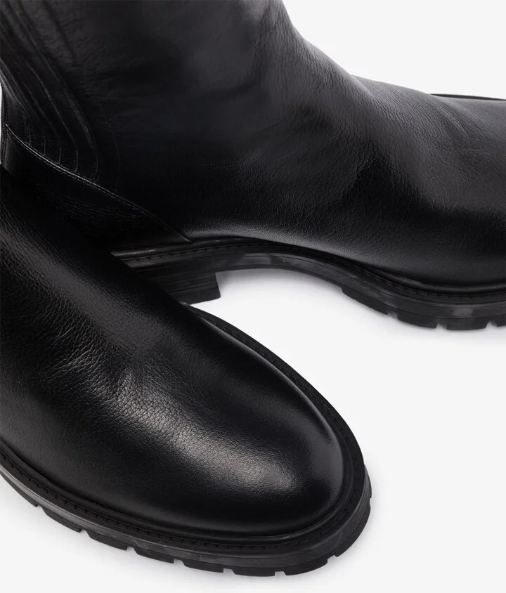 Black Saint Honore Leather Ankle Boots - Image 4